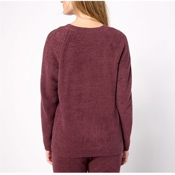 Barefoot Dreams CozyChic Lite Rib Blocked Pullover - Size Small - Picture 8 of 9